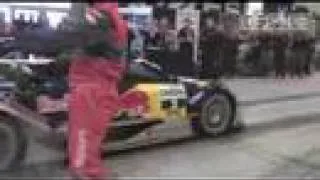 Tom Kristensen Pit stop and burnout in Audi DTM car.