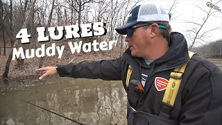 Best 4 Lures in MUDDY Water you need to know!