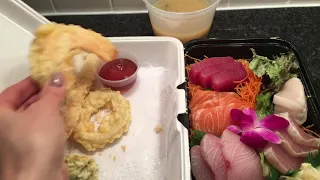 ASMR Eating Sounds  Sashimi, Tempura, and Miso Soup