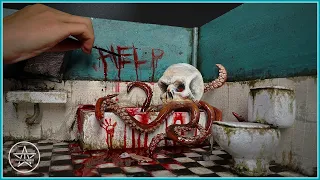 A creepy bathroom intruder: SKULL OCTOPUS | Diorama | Resin | Polymer Clay