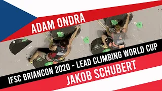 Adam Ondra vs Jakob Schubert   IFSC Climbing World Cup Briançon 2020 Lead Finals