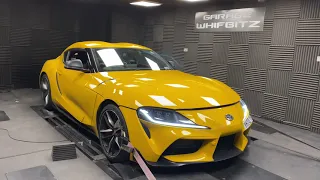 520bhp Whifbitz tuned Toyota Supra A90 stage 3 conversion dyno power run