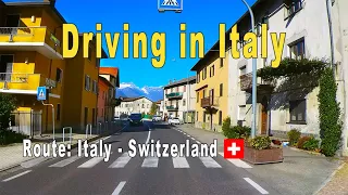 Driving from Italy to Switzerland / from Lake Como to the Swiss Alps | 4K