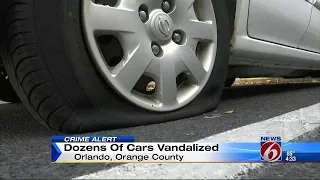 Dozens of cars vandalized at Orlando apartment complex