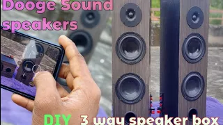 Diy 3 way speaker box with doogesound speakers #speakerbox #speaker #audio #diymalayalam #craft