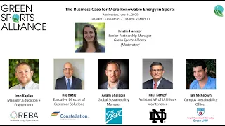 Webinar - The Business Case for More Renewable Energy in Sports - June 24, 2020