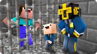 MASSI Y BEBÉ NOOB SE CONVIERTEN EN POLICÍAS Y DETIENEN AL NOOB EN MINECRAFT 😱