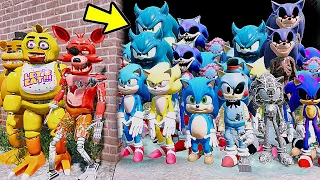 ANIMATRONICS MOVIE VS TODOS OS SONICs ASSOMBRADOS? | GTA V Five Nights at Freddy's