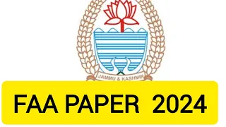 FAA TODAY'S PAPER. SOLVED 30 QUESTIONS. QUESTION PAPER  FINANCIAL ACCOUNT ASSISTANTS.