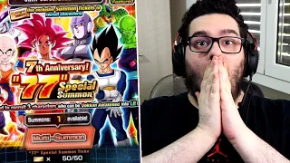 UNA EXTRA!? SCULO MULTI 77 TICKET SUMMON 3 LR GARANTITE 7° ANNIVERSARIO su DBZ: DOKKAN BATTLE