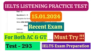 IELTS LISTENING PRACTICE TEST 2024 WITH ANSWERS | ACTUAL TEST- 293