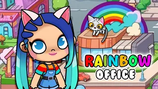 🌈 Free Decoration with ALL COLORS in the NEW Rainbow Office of AVATAR WORLD 💖💜 Full video