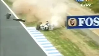 1994 Formula 1 @ Jerez - Blundell Crash