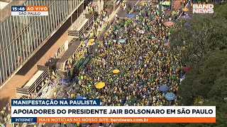 Apoiadores de presidente Jair Bolsonaro em São Paulo