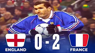 England 0 x 2 France (1999) Zidane Surprised Beckham & Owen ! All Goals & Extended Highlights