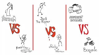 REALTOR VS SCREAM | PRETTY WOMAN VS JACK THE RIPPER | ASPHALT ROLLER VS BICYCLE | ANIMATED VERSUS