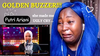 Putri Ariani Receives the GOLDEN BUZZER | AGT 2023 AUDITIONS | REACTION EMOTIONAL