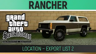 GTA San Andreas: Definitive Edition - Rancher Location - Export List #2🏆