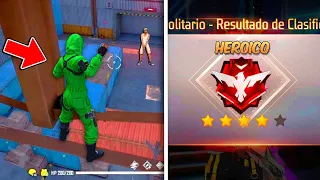 Reto: SUBIR A HEROICO EN LOBO SOLITARIO!! ESTO PASO 😢 Free Fire