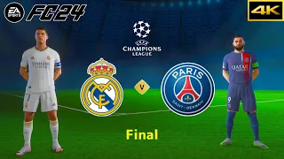 FC 24 - REAL MADRID vs. PSG - Ft. Ronaldo, Benzema - UEFA CHAMPIONS LEAGUE FINAL - [4K]