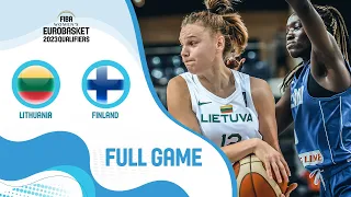 Lithuania v Finland | Full Game - FIBA Women's EuroBasket 2023 Qualifiers