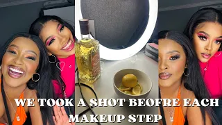 DRUNK MAKEUP CHALLENGE WITH MY BEST FRIEND | SOUTH AFRICAN YOUTUBER🇿🇦