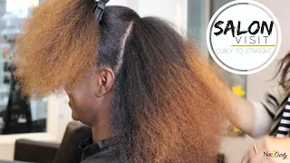 Salon Visit | Straightening Natural Hair (Type 4 hair)