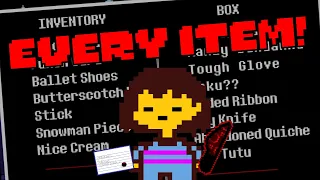 Getting EVERY ITEM in Undertale in less than 2 hours and 30 minutes!