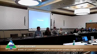 Board of County Commissioners and VHR Advisory Board Special Joint Meeting | October 13, 2022