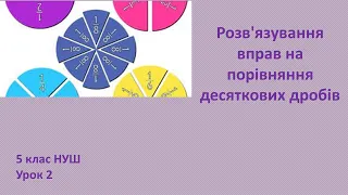 5 клас НУШ Розв'язування вправ на порівняння десяткових дробів