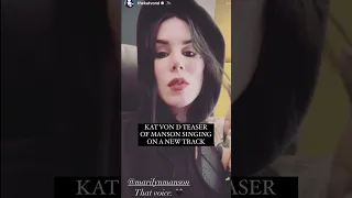Kat Von D previews Marilyn Manson singing on a new track 🌹❤️‍🔥