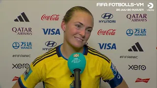 Magdalena Eriksson after Sweden win against the USWNT on penalties in the Round of 16