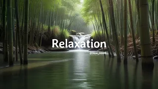 [1 hour] Bamboo forest wind sound and running water ASMR, relaxation, sleep induction, meditation