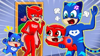 Catboy Family is Unstable : Baby Owette Should Not Lie!? Catboy's Life Story - PJ MASKS 2D Animation
