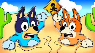 ¡BLUEY Y BINGO ATRAPADAS EN ARENAS MOVEDIZAS EN ROBLOX! 😨 LAS AVENTURAS DE BLUEY en ROBLOX