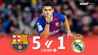 Barcelona 5 x 1 Real Madrid (Suarez Hat-Trick) ● La Liga 18/19 Extended Goals & Highlights HD
