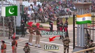 Latest Video Wagah Border Parade Ceremony Pakistan India Border Zero Line