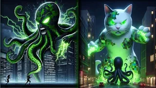 Super Octopus VS Super Cat😱😱😱 #ytshorts #trending #viral #cat #foryou #meow #ai #catlover #aiimages