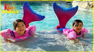 Twins Mermaid Challenge with Emma and Kate!