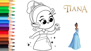 How to draw Tiana | Easy Drawing for Kids | Disney Princess