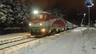 🚊☃Trenul IR1746 Cluj Napoca-București Nord Train in Zăpadă/Snow in Gara Predeal Station 08 Dec 2021