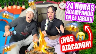 24 HORAS ACAMPANDO EN EL JARDIN.. NO VAN A CREER LO QUE NOS PASÓ 😖| KARLA BUSTILLOS