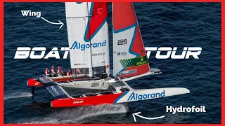 The MOST ADVANCED foiling catamaran + FULL sailboat tour | F50 SailGP