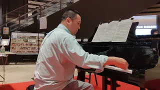 東京ミッドタウン日比谷　ストリートピアノ　１６回目訪問 No.2「シャンソントリプルメドレー」を弾いたら盛大な拍手をいただけました。（枯葉＆ろくでなし＆愛の讃歌）　２０２３年３月２７日