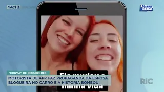 Motorista de App faz propaganda da esposa blogueira no carro e a história viraliza