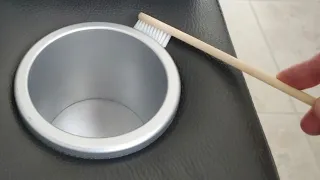 ASMR~ Cleaning the couch... (toothbrush and wiping sounds)   No talking!!