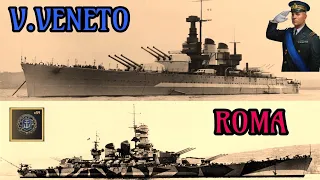 World of warships :Legends V.VENETO vs ROMA .Сравнение двух линкоров.