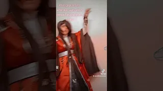 Footage of Hua Cheng panicking after finding out Xie Lian was back and dressed as a bride. #tgcf