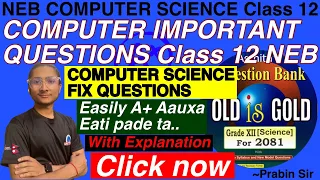 computer important questions class 12 | important question of computer class 12 | Prabin sir