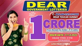 DEAR 8 PM TOUCAN SUNDAY DRAW TIME 8 PM ONWARDS DRAW DATE 17.12.2023 LIVE FROM KOHIMA